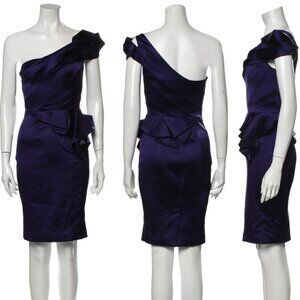 Karen Millen Purple One Shoulder Cocktail Dress 4